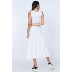 Casual dress, white color, model 8319